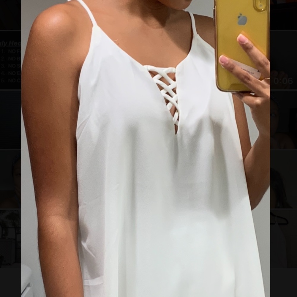White classic dress blouse